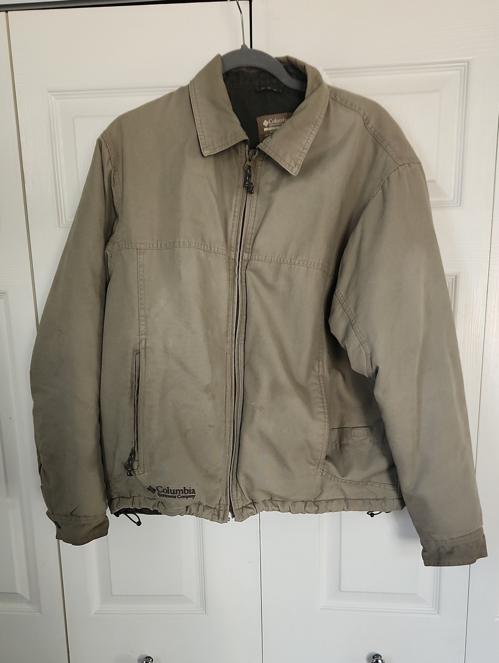 Vintage Columbia cotton canvas full-zip utility work jacket